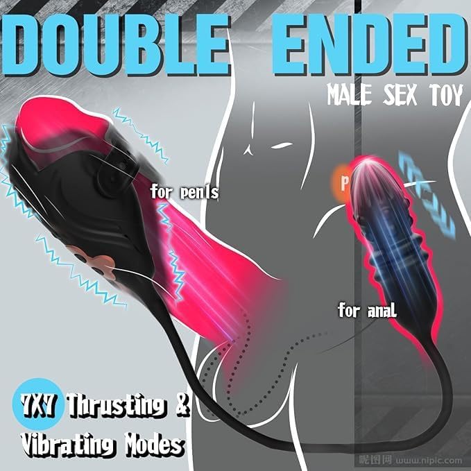 Männlicher Analvibratoren Penisringe Prostata Massagegerät Analplug mit 7 Vibrationen und 7 Teleskopmodi Dehnbar Silikon Penisringe Analvibratoren Sexspielzeug für Männer Paare