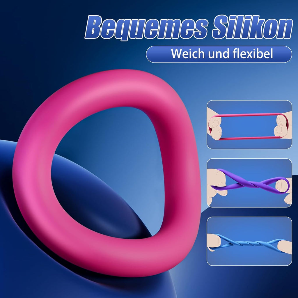 penisringe Wiederverwendbares Silikon -Bonbonfarben 3 verschiedene Größen penispumpe sex spielzeug für die paare penis ring sexspielzeug cockring penis sleeve sex spielzeug für die männer penishülle