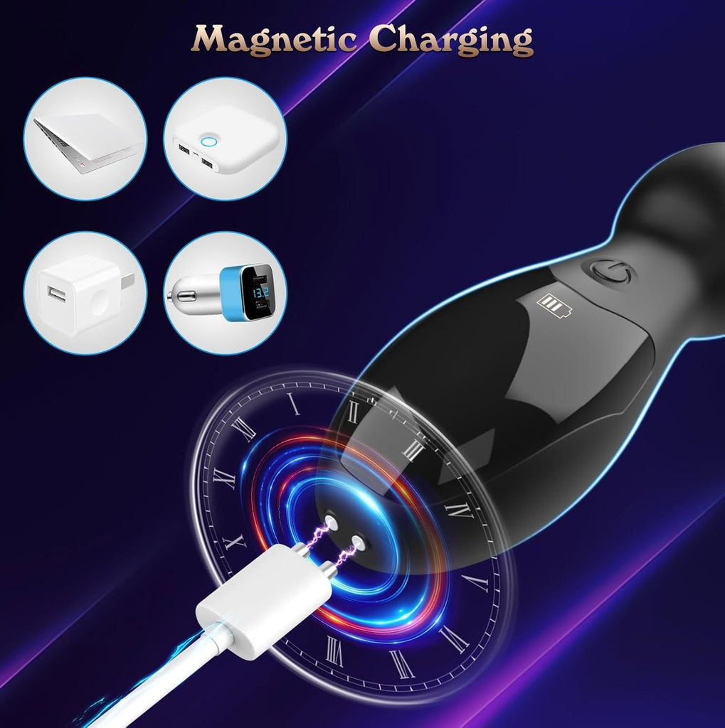 Vibrierender Buttplug - Sexspielzeug für Männer Prostata-Massagegerät Analspielzeug, Spielzeug für Erwachsene Analplugs Vibratoren Graduiertes & Display-Design mit 9 Vibrationsmodi