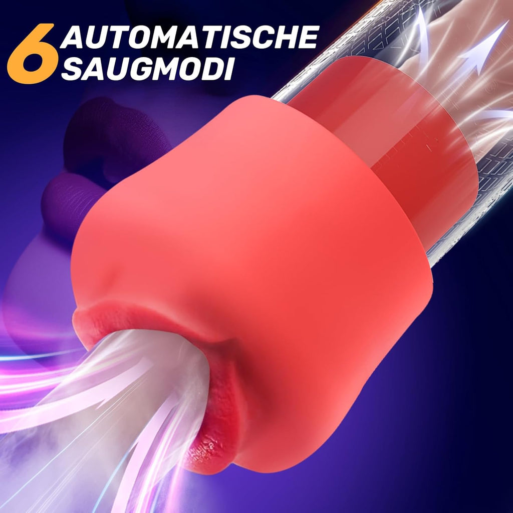 Penispumpe für Penisvergrößerung Elektrische Penis Pumpe Vakuumpumpe Sex Spielzeug für die Männer mit 3 Vakuum Trainingsmodi 6 Saugmodi,Taschenmuschi Masturbator Sex Toy mit 2 Silikonhülsen