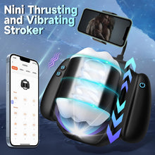 Load image into Gallery viewer, 3 in 1 APP Automatischer Taschenmuschi Vibratoren mit 9 Vibrationsmodi und 3 Teleskopmodus 3D Vagina Pussy Masturbatoren Masturbieren Sexspielzeug für die Männer