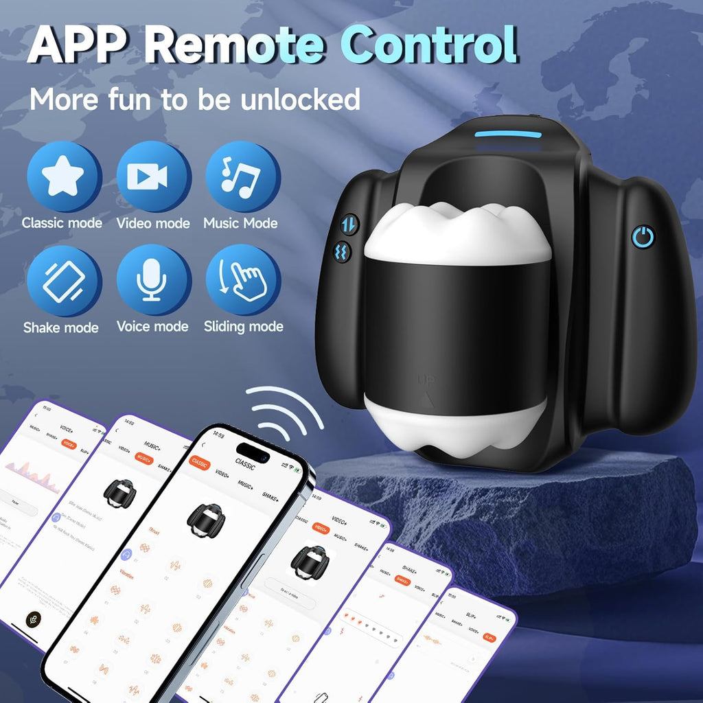 3 in 1 APP Automatischer Taschenmuschi Vibratoren mit 9 Vibrationsmodi und 3 Teleskopmodus 3D Vagina Pussy Masturbatoren Masturbieren Sexspielzeug für die Männer