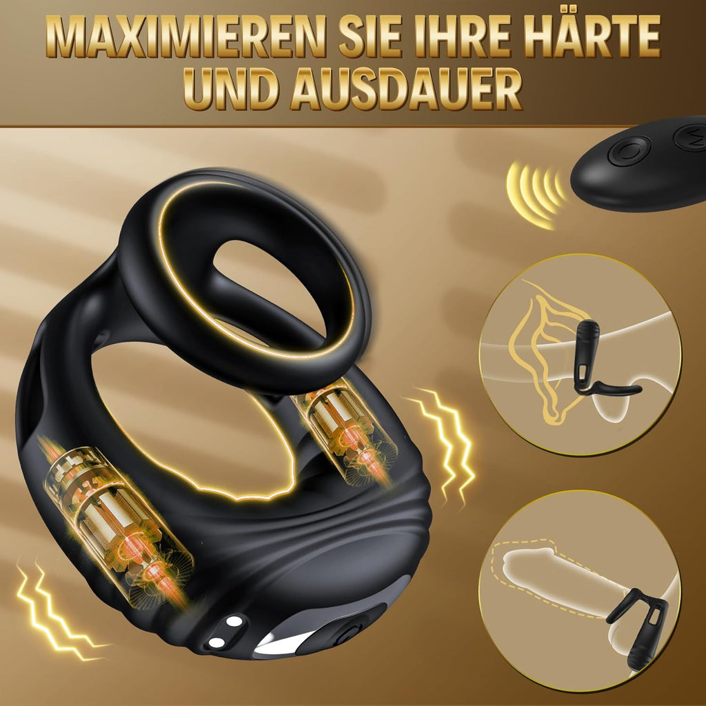 Sex Spielzeug Für Die Paare Penisring, Sex Spielzeug Für Die Männer Dual Penis Ring Vibrator Mit Fernbedienung, Penisringe Langwährende Erektion Cockring Sex Spielzeug Für Die Frau, Männer